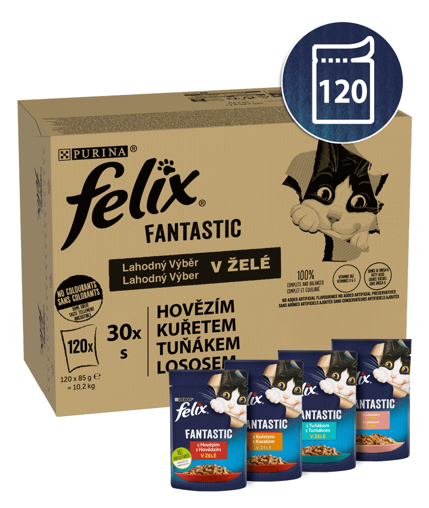 Felix FANTASTIC multipack lahodný výber v želé 120 × 85 g